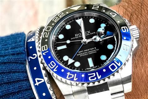 rolex gmt batman prezzo listino|rolex batman prezzi.